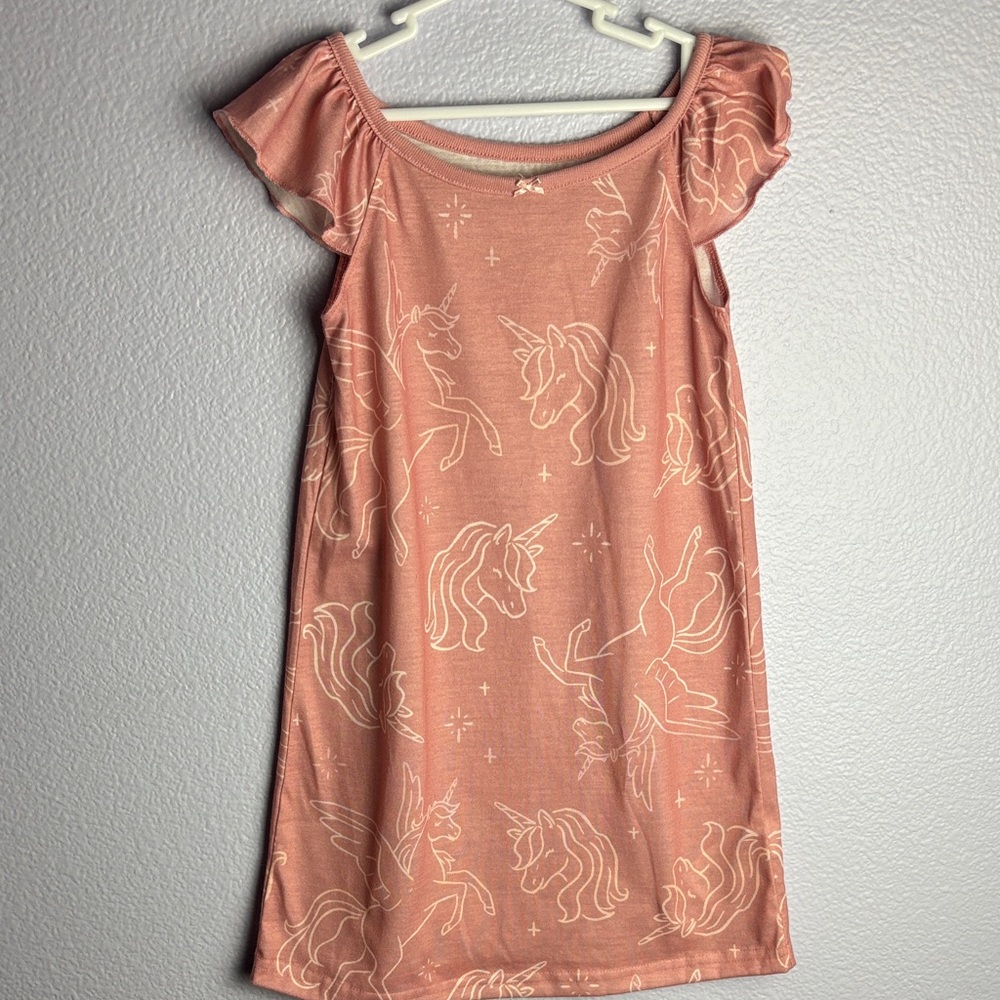 Carter's Salmon Peach Unicorn Nightgown